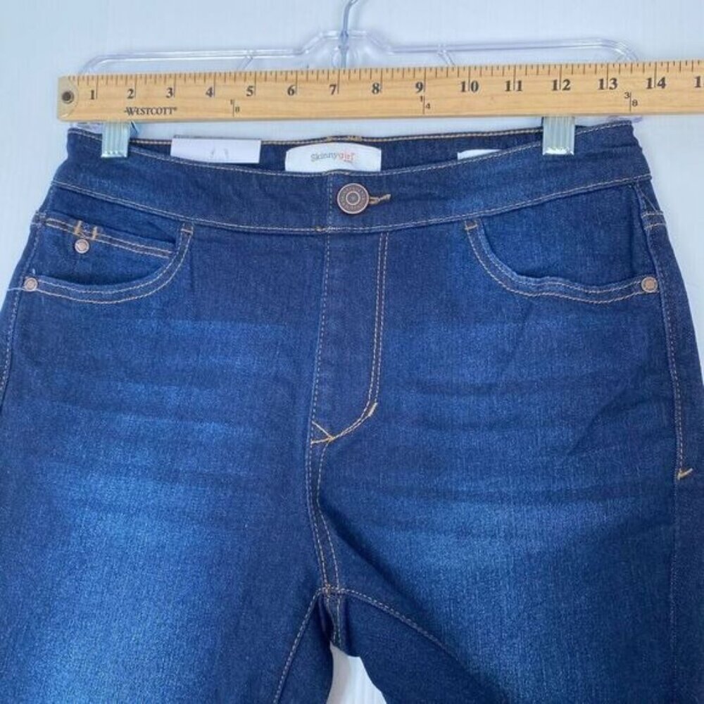 Skinnygirl Women’s Mid Rise Skinny Crop IStretch Jeans Indigo Size 26T Pull On - Picture 5 of 11